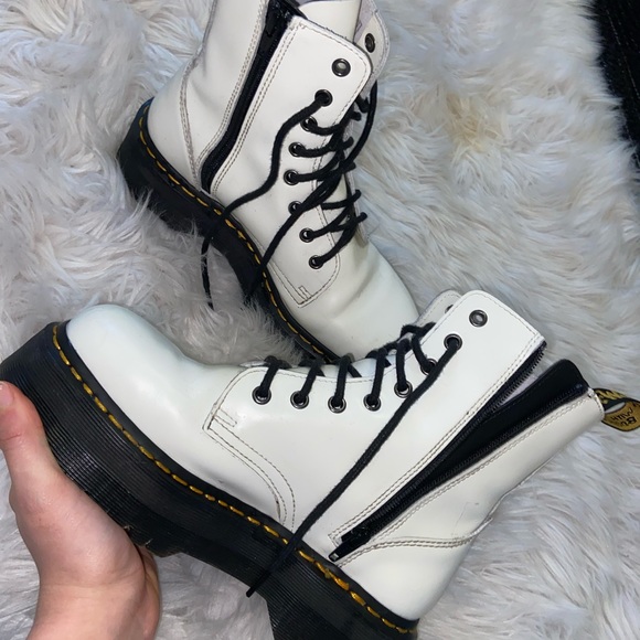 doc martens white platform
